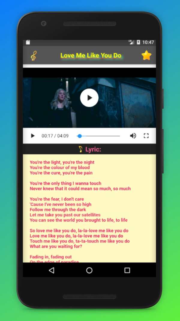 LOVE ME LIKE YOU DO - Video subtitle lyrics screenshot 1