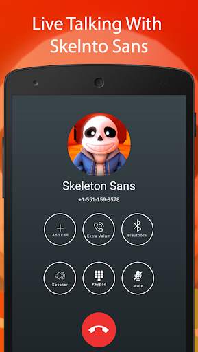 Best Funny Skeleton Sans Fake Chat And Video Call screenshot 3