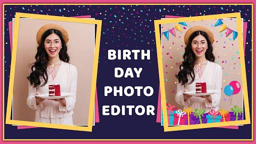 Birthday Photo Frame- Birthday Cake Song With Name screenshot 1