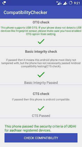 RD Service - compatibility checker screenshot 1