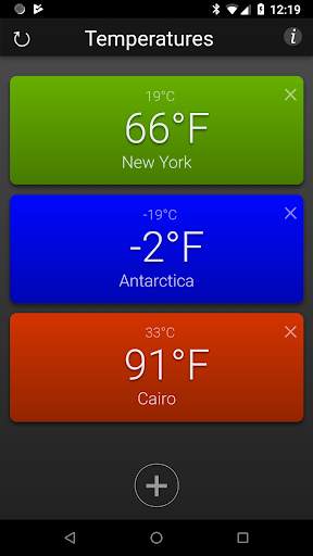 Temperatures screenshot 2