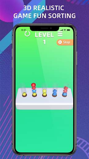 Sort Candy Puzzle - เกมเรียงสี 3D ฟรี screenshot 1