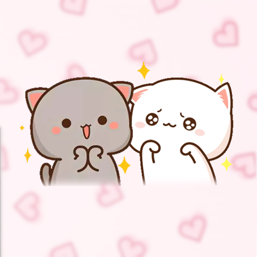 Stickers animados: Peach Mochi Cat icon