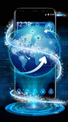 3D Tech Earth Theme Launcher screenshot 1