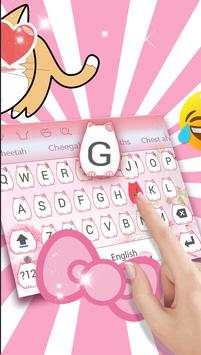 Cute Pink Kitty Keyboard screenshot 2