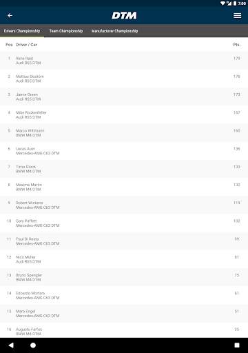 DTM – the official App screenshot 9