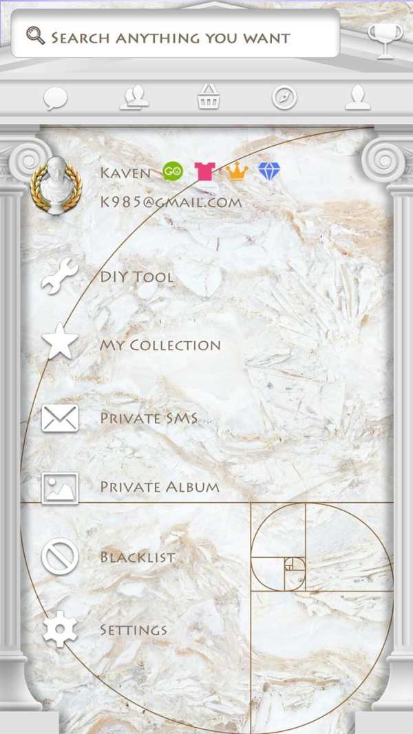 GO SMS GOLDEN SECTION THEME screenshot 5
