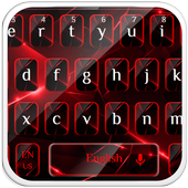Stylish Black Red Keyboard أيقونة