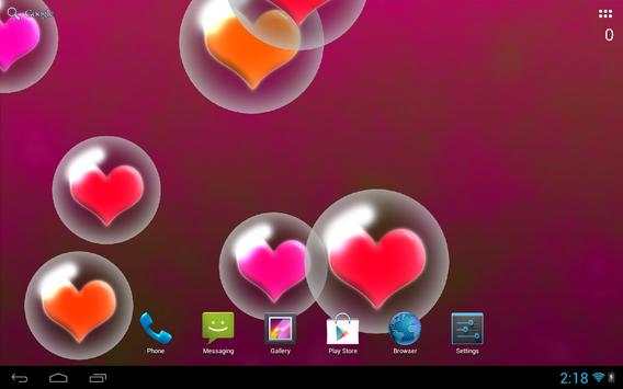 Hearts Bubble LWP Mini Game स्क्रीनशॉट 7