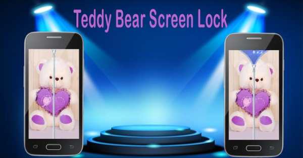 Teddy Bear Zipper screen Lock screenshot 1