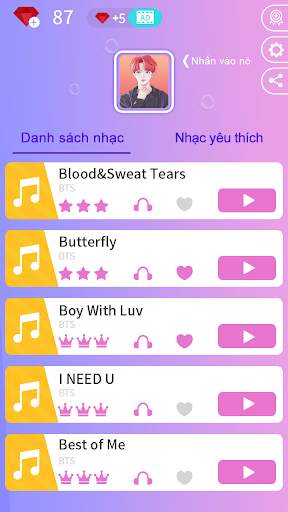 Magic BTS Tiles Trò chơi piano screenshot 1