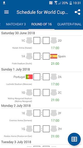 Schedule for World Cup 2018 Ru screenshot 5