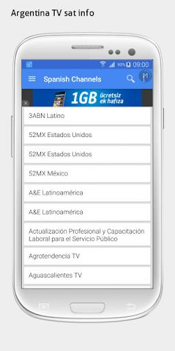 Argentina TV sat info screenshot 2