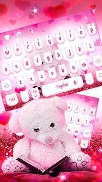 Lovely Teddy White Bear Keyboard 1 تصوير الشاشة
