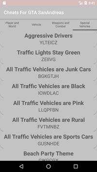Cheats for GTA San Andreas screenshot 5