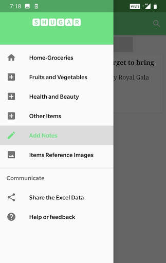 SHUGAR grocery shopping app - item checklist notes screenshot 6