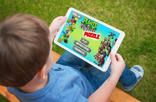 Jigsaw Puzzle Plant on zombie Day Game screenshot 1