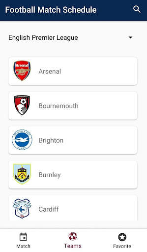World Soccer Schedule - Footba screenshot 2