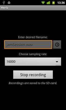 Hertz, the WAV recorder screenshot 2