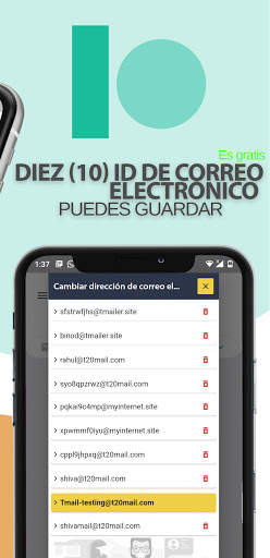 T Mail: dirección de correo electrónico temporal screenshot 3
