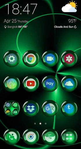 Theme Launcher - Spheres Green screenshot 7