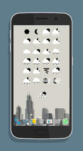 BlackWhite weather komponent screenshot 2