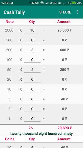 Tally Cash - Fast Cash Calculation/Cash Calculator screenshot 3