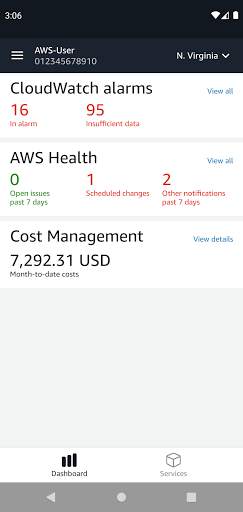 AWS Console screenshot 1