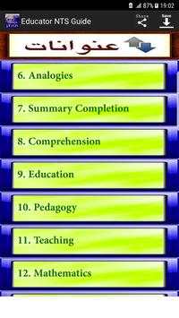 NTS Educator Test 2019 Preparation screenshot 7