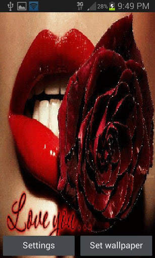 Red Lip Rose LWP screenshot 1