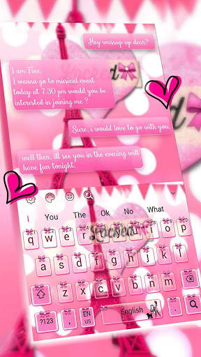 Love Pink Tower Keyboard screenshot 1