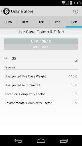 Use Case Points App screenshot 5