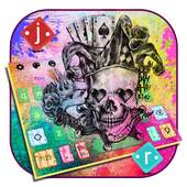 Colorful Joker Skull Keyboard Theme 10001004