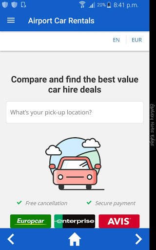 Airport Car Rentals स्क्रीनशॉट 1