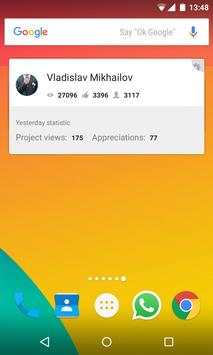 Behance Stats Widget screenshot 2