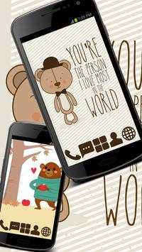 Cartoon Bear GO Launcher Theme screenshot 1