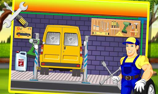 Mini Bus Repairing Simulator - Real Auto Mechanic स्क्रीनशॉट 4