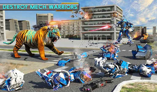 Robot Transforming Wild Tiger Game: Cheetah Games screenshot 10