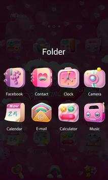 Sweet Love 3D V Launcher Theme 4 تصوير الشاشة
