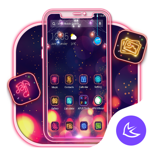 Color Phone Neon APUS Launcher theme icon