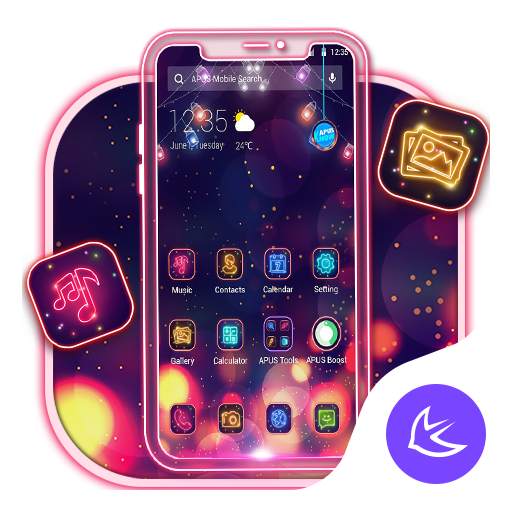 Color Phone Neon APUS Launcher theme 43.0.1001