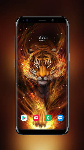 Fire Wallpaper - Fire Lion, Wolf & Tiger screenshot 6