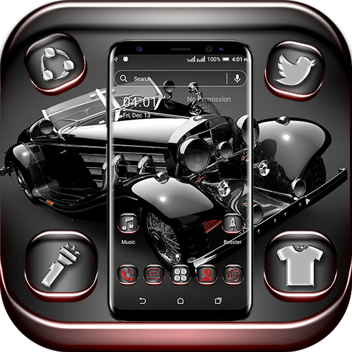 Vintage Car Launcher Theme أيقونة
