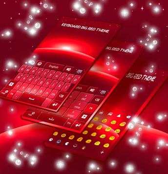 Keyboard Big Red Theme screenshot 3