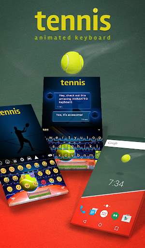 Tennis Animated Keyboard screenshot 1