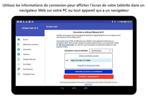 Screen Cast - Voir Mobile sur PC screenshot 5