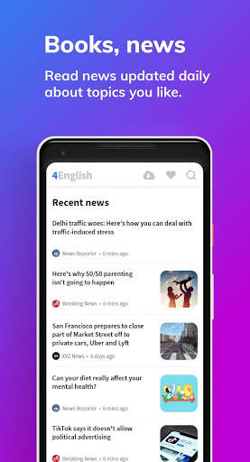 4English: Learn English via News, Videos, Podcasts screenshot 2
