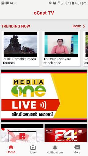 oCast TV: Watch Indian Live TV - News and Politics screenshot 1