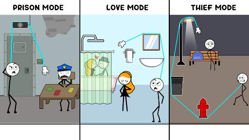 Stickman Thief Puzzle IQ Games screenshot 7