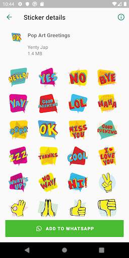 WAStickerApps - Pop Art Greetings for WhatsApp screenshot 3